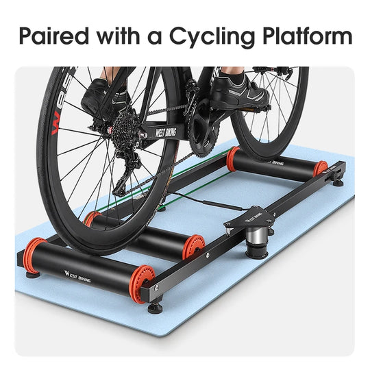 Sports Yoga Mat Anti-Slip Soft Home Fitness Exercise Mat Thicken Shock Absorb Cycling Training Mat Bike Accessories