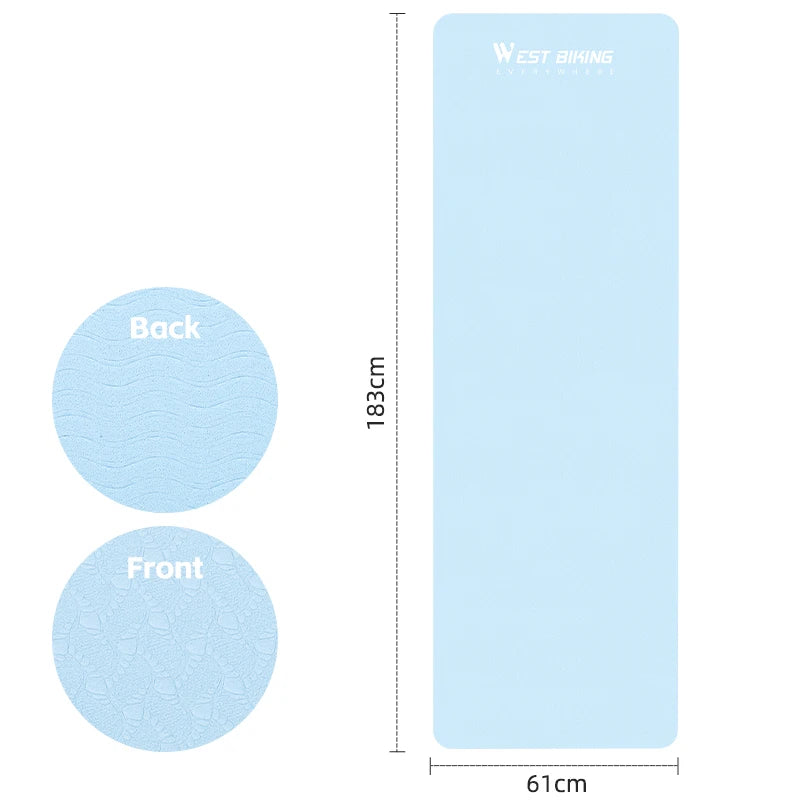 Sports Yoga Mat Anti-Slip Soft Home Fitness Exercise Mat Thicken Shock Absorb Cycling Training Mat Bike Accessories