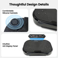 Ranbro Vibration Plate Exercise Machine, No-Assembly 330Lbs Capacity Portable Whole Body Workout Platform with 120 Speed Levels, Aerobic Fitness Vibrating Plate with Resistance Bands & Remote, Quiet Home Gym Summervibes
