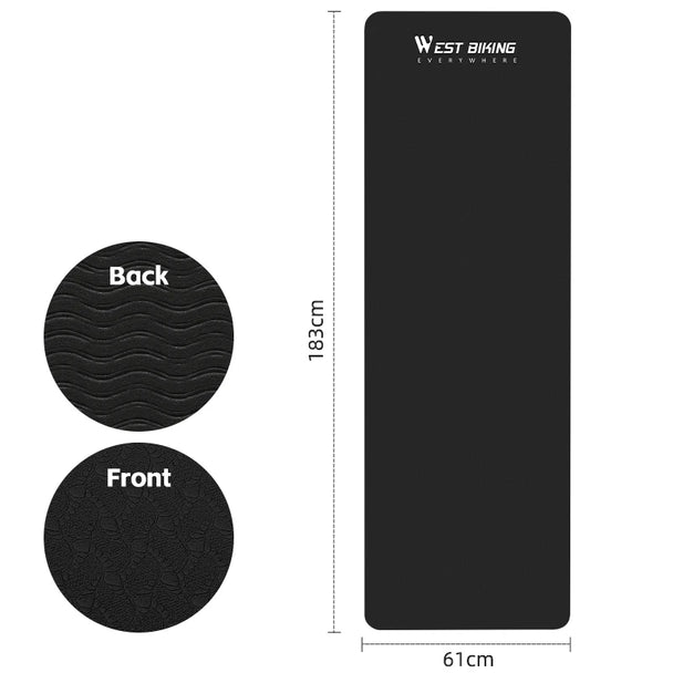 Sports Yoga Mat Anti-Slip Soft Home Fitness Exercise Mat Thicken Shock Absorb Cycling Training Mat Bike Accessories