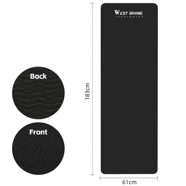 Sports Yoga Mat Anti-Slip Soft Home Fitness Exercise Mat Thicken Shock Absorb Cycling Training Mat Bike Accessories