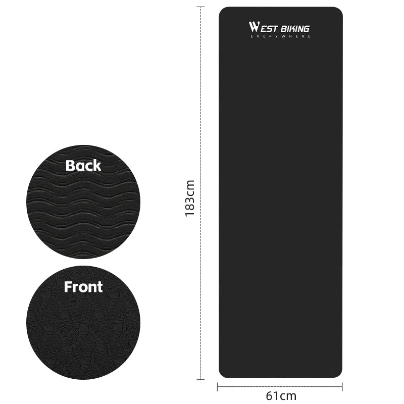 Sports Yoga Mat Anti-Slip Soft Home Fitness Exercise Mat Thicken Shock Absorb Cycling Training Mat Bike Accessories
