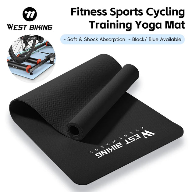 Sports Yoga Mat Anti-Slip Soft Home Fitness Exercise Mat Thicken Shock Absorb Cycling Training Mat Bike Accessories