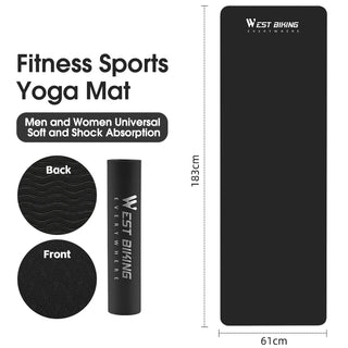 Sports Yoga Mat Anti-Slip Soft Home Fitness Exercise Mat Thicken Shock Absorb Cycling Training Mat Bike Accessories