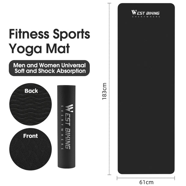 Sports Yoga Mat Anti-Slip Soft Home Fitness Exercise Mat Thicken Shock Absorb Cycling Training Mat Bike Accessories