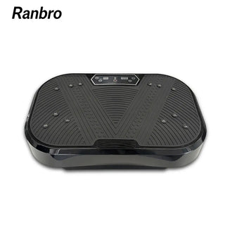 Ranbro Vibration Plate Exercise Machine, No-Assembly 330Lbs Capacity Portable Whole Body Workout Platform with 120 Speed Levels, Aerobic Fitness Vibrating Plate with Resistance Bands & Remote, Quiet Home Gym Summervibes