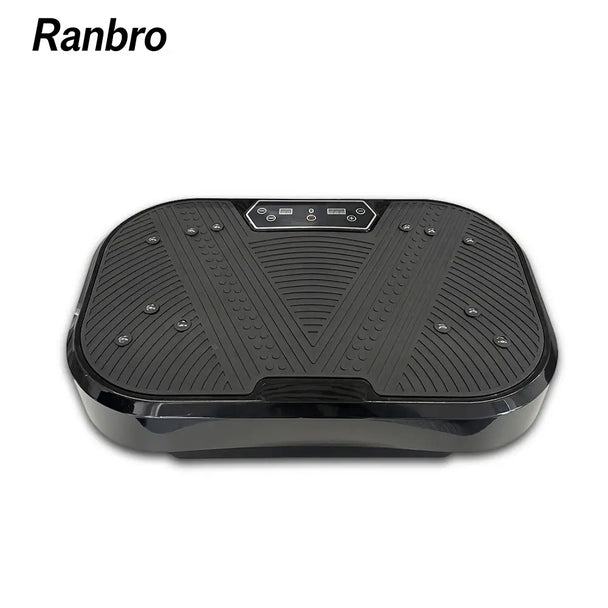 Ranbro Vibration Plate Exercise Machine, No-Assembly 330Lbs Capacity Portable Whole Body Workout Platform with 120 Speed Levels, Aerobic Fitness Vibrating Plate with Resistance Bands & Remote, Quiet Home Gym Summervibes