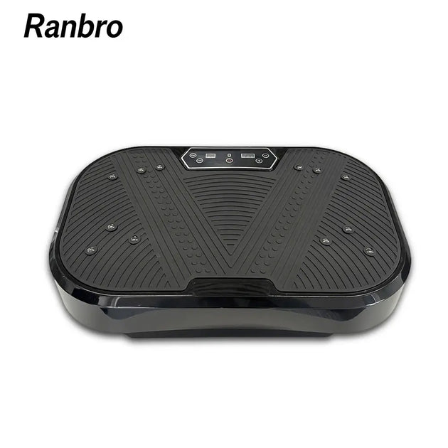 Ranbro Vibration Plate Exercise Machine, No-Assembly 330Lbs Capacity Portable Whole Body Workout Platform with 120 Speed Levels, Aerobic Fitness Vibrating Plate with Resistance Bands & Remote, Quiet Home Gym Summervibes