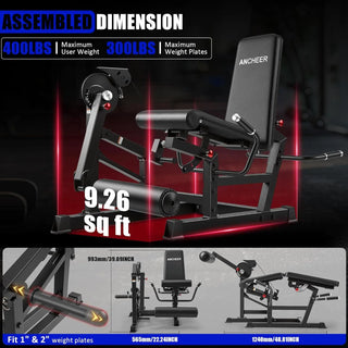 ANCHEER Leg Extension Machine - 400LBS Heavy-Duty 11-Position Adjustable Leg Curl Trainer, Multifunctional Workout Station, Quad Hamstring Glute Equipment with Lumbar Support, Compact Home Gym for Small Spaces,Outdoorfun,Summerwins,Father'Sdaygifts