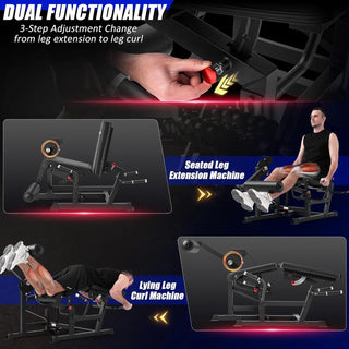 ANCHEER Leg Extension Machine - 400LBS Heavy-Duty 11-Position Adjustable Leg Curl Trainer, Multifunctional Workout Station, Quad Hamstring Glute Equipment with Lumbar Support, Compact Home Gym for Small Spaces,Outdoorfun,Summerwins,Father'Sdaygifts