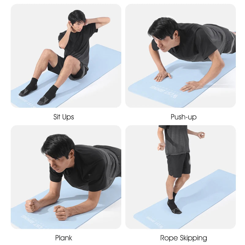 Sports Yoga Mat Anti-Slip Soft Home Fitness Exercise Mat Thicken Shock Absorb Cycling Training Mat Bike Accessories
