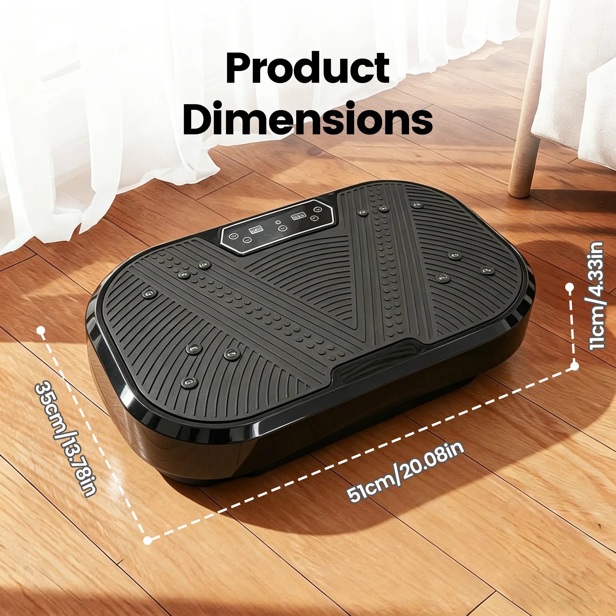 Ranbro Vibration Plate Exercise Machine, No-Assembly 330Lbs Capacity Portable Whole Body Workout Platform with 120 Speed Levels, Aerobic Fitness Vibrating Plate with Resistance Bands & Remote, Quiet Home Gym Summervibes
